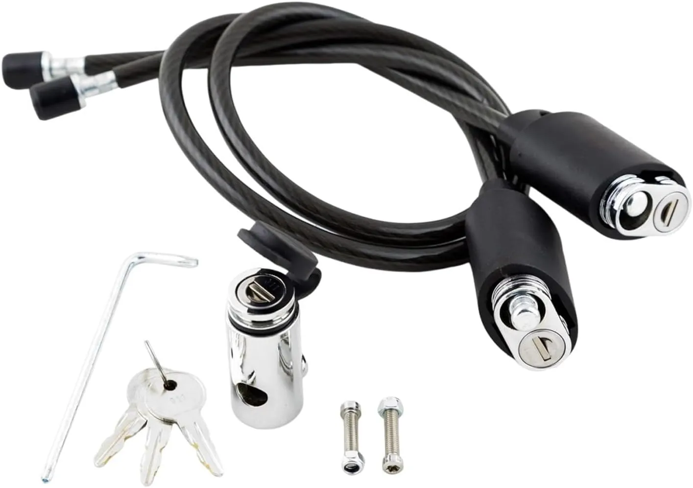 KUAT Transfer Double Cable Lock Kit with Locking Hitch Pin | Durable Reliable Steel Heavy-Duty Anti-Theft Bicycle Lock Compatible with Original Transfer Hitch Bike Rack