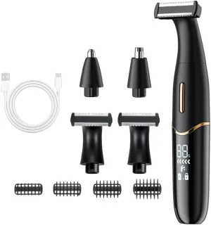 KWAII Rechargeable Body Grooming Set,Beard Trimmer for Men,Eyebrow Trimmer, Ear and Nose Hair Trimmer for Men and Women,Hair Trimmers Clipper Professional Painless Facial Body Bikini Trimmer