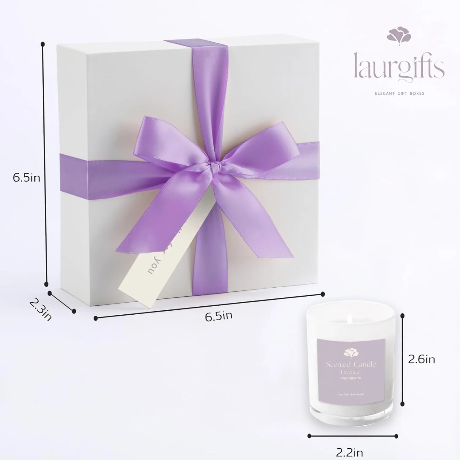 Lavender Spa Gift Baskets for Women – Scented Self Care Shower Essential - Elegant Kit for Mom, Wife, Sister, Friend - Body Bath Set - Aromatic Box for Occasions - Home Spa-Inspired