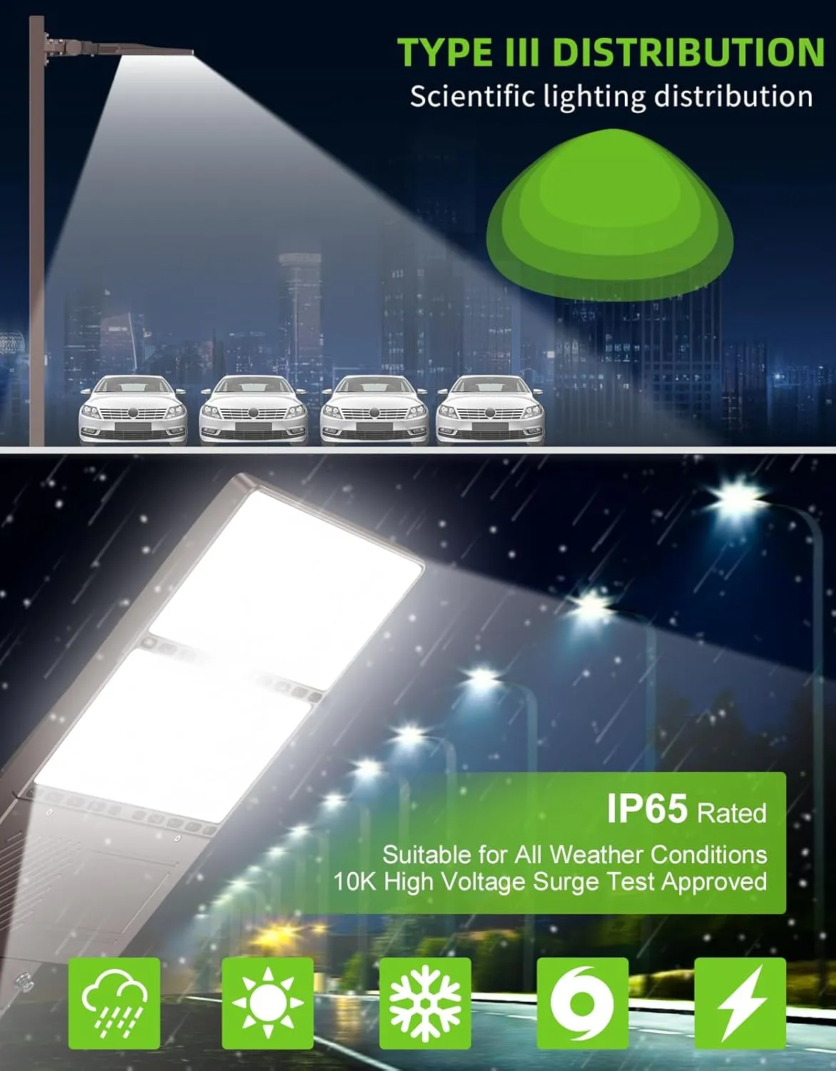 LED Parking Lot Light UL DLC Listed 320W 256W 192W Adjustable 4500K 5000K 5700K Tunable Up to 48000LM Photocell LED Shoebox Fixture Flood Pole Light Outdoor Field Lighting AC 100-277V