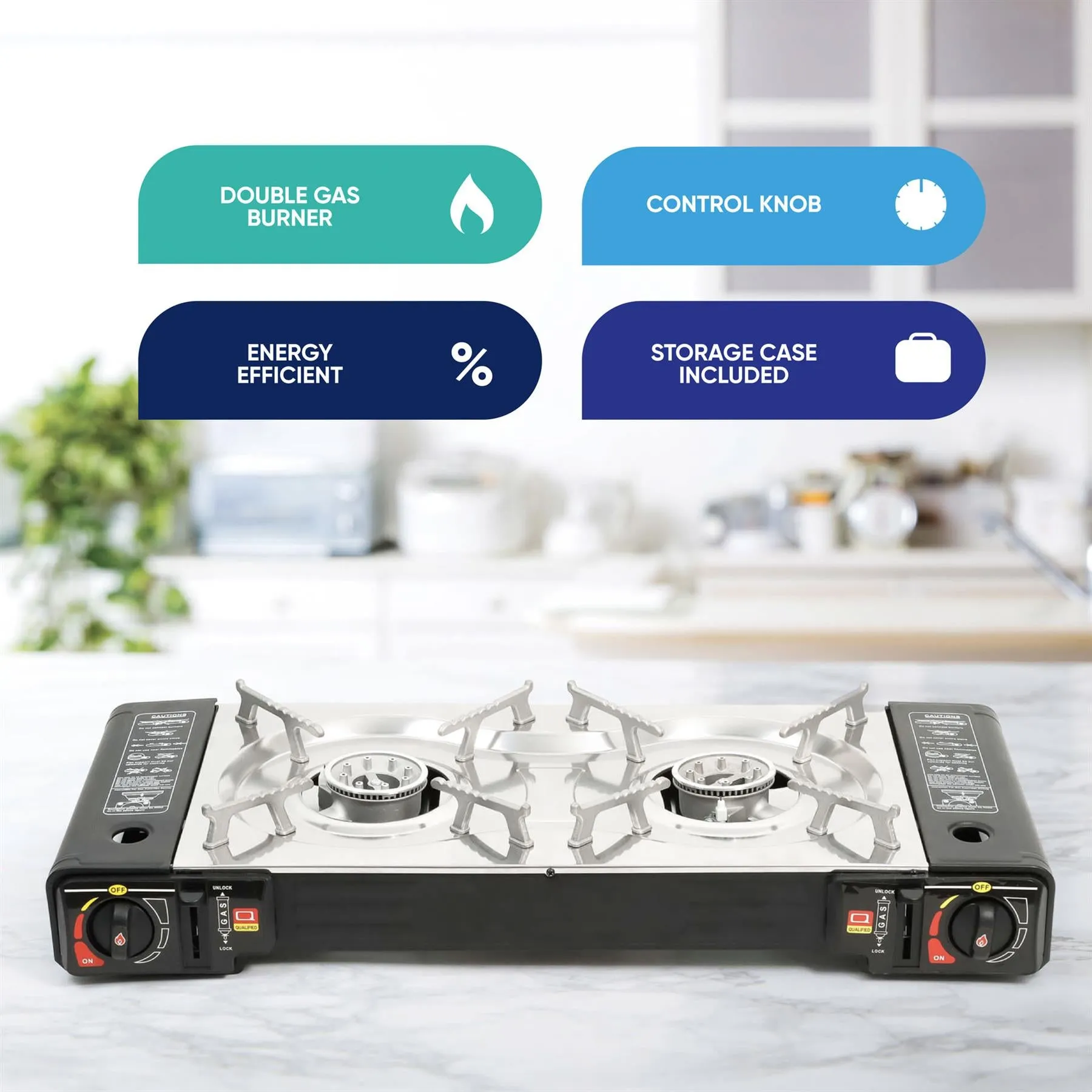 Leisureiwze Gourmet2 Double burner portable gas Cooking stove