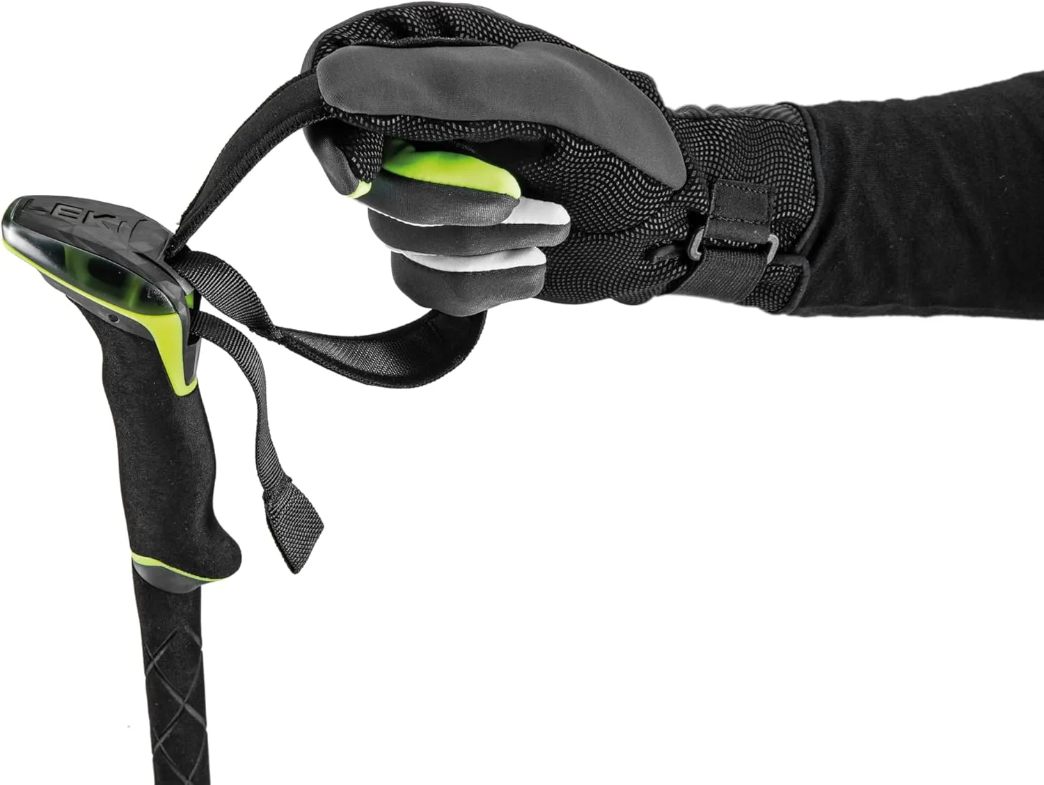 LEKI Guide Lite 2 Carbon Adjustable Lightweight Ski Poles for Backcountry Skiing & Snowboarding
