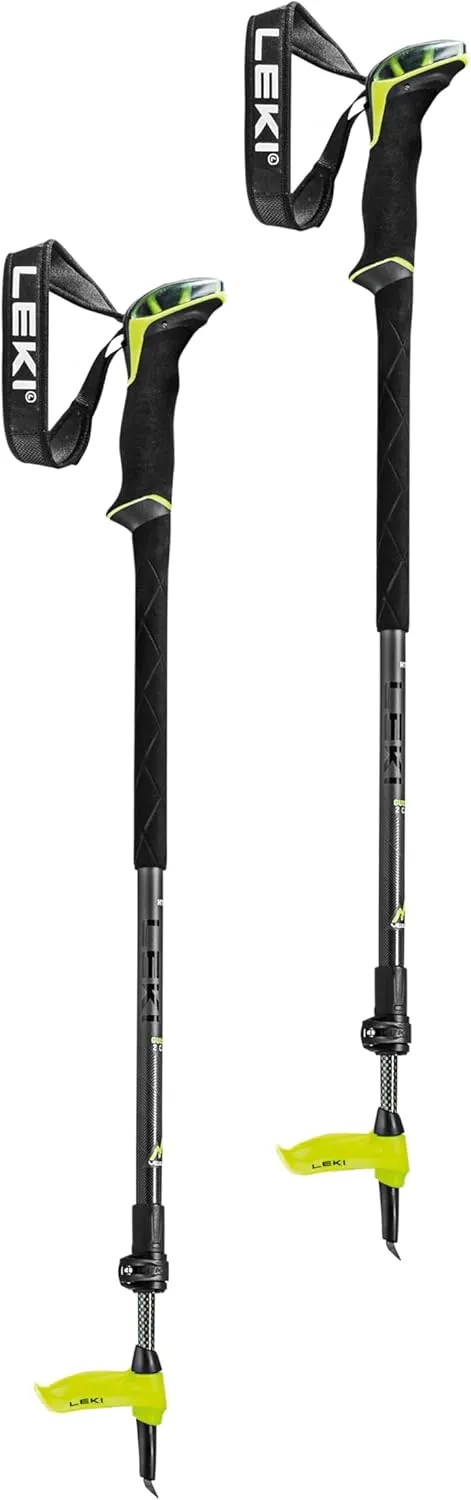LEKI Guide Lite 2 Carbon Adjustable Lightweight Ski Poles for Backcountry Skiing & Snowboarding