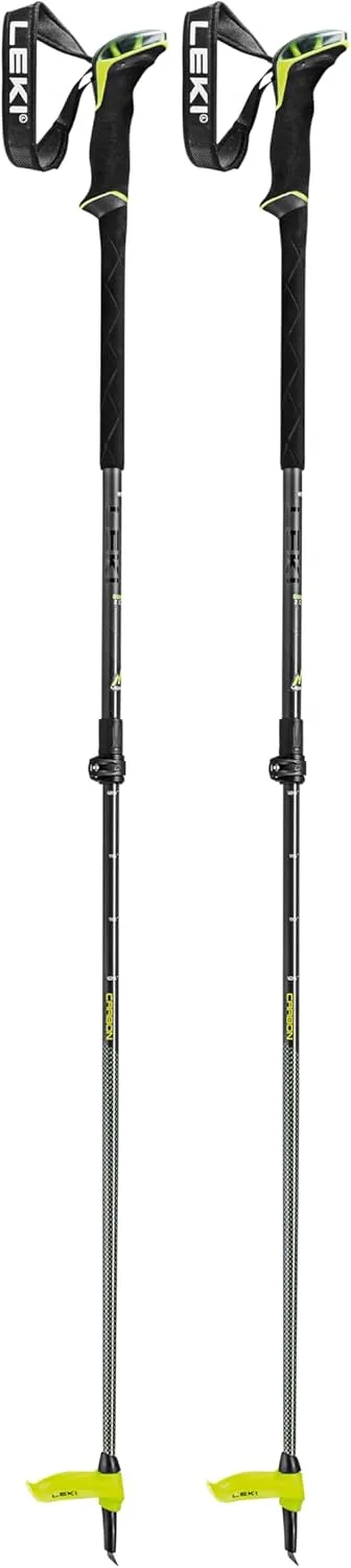 LEKI Guide Lite 2 Carbon Adjustable Lightweight Ski Poles for Backcountry Skiing & Snowboarding