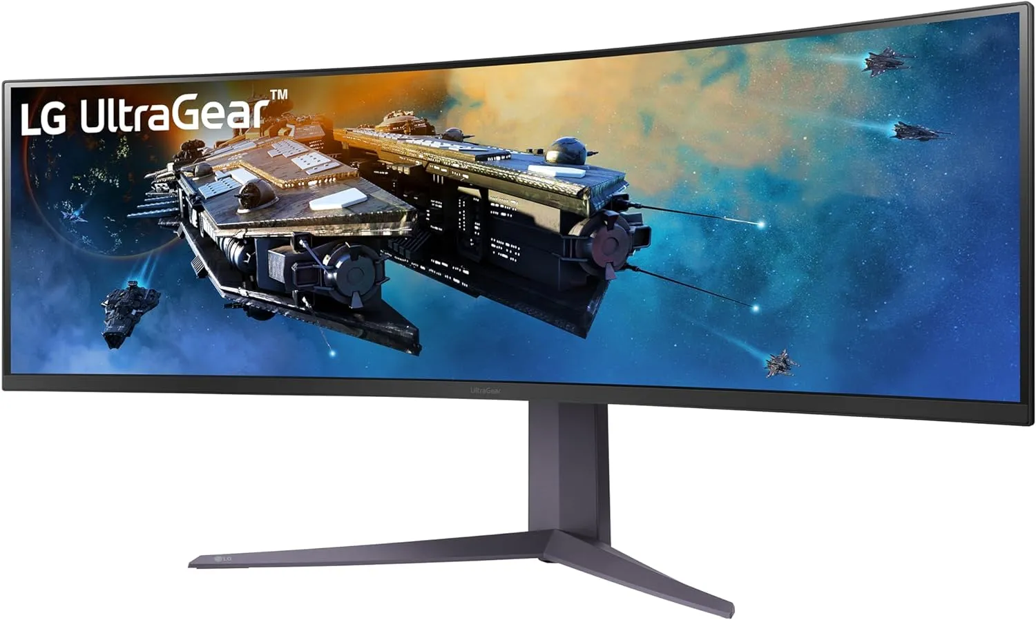 LG 45GR75DC-B Ultragear Curved Gaming Monitor 45-Inch 32:9 Dual QHD 1ms 200Hz VESA DisplayHDR 600 with DCI-P3 95% AMD FreeSync Premium Pro Enhanced Gaming GUI DTS HP:X 3-Way Adjustable Stand - Black
