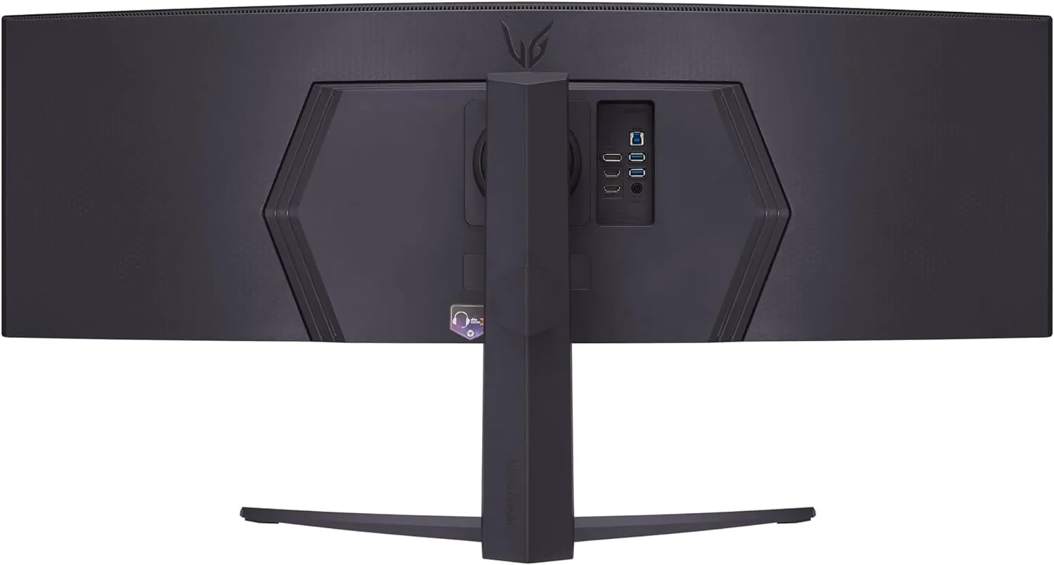 LG 45GR75DC-B Ultragear Curved Gaming Monitor 45-Inch 32:9 Dual QHD 1ms 200Hz VESA DisplayHDR 600 with DCI-P3 95% AMD FreeSync Premium Pro Enhanced Gaming GUI DTS HP:X 3-Way Adjustable Stand - Black