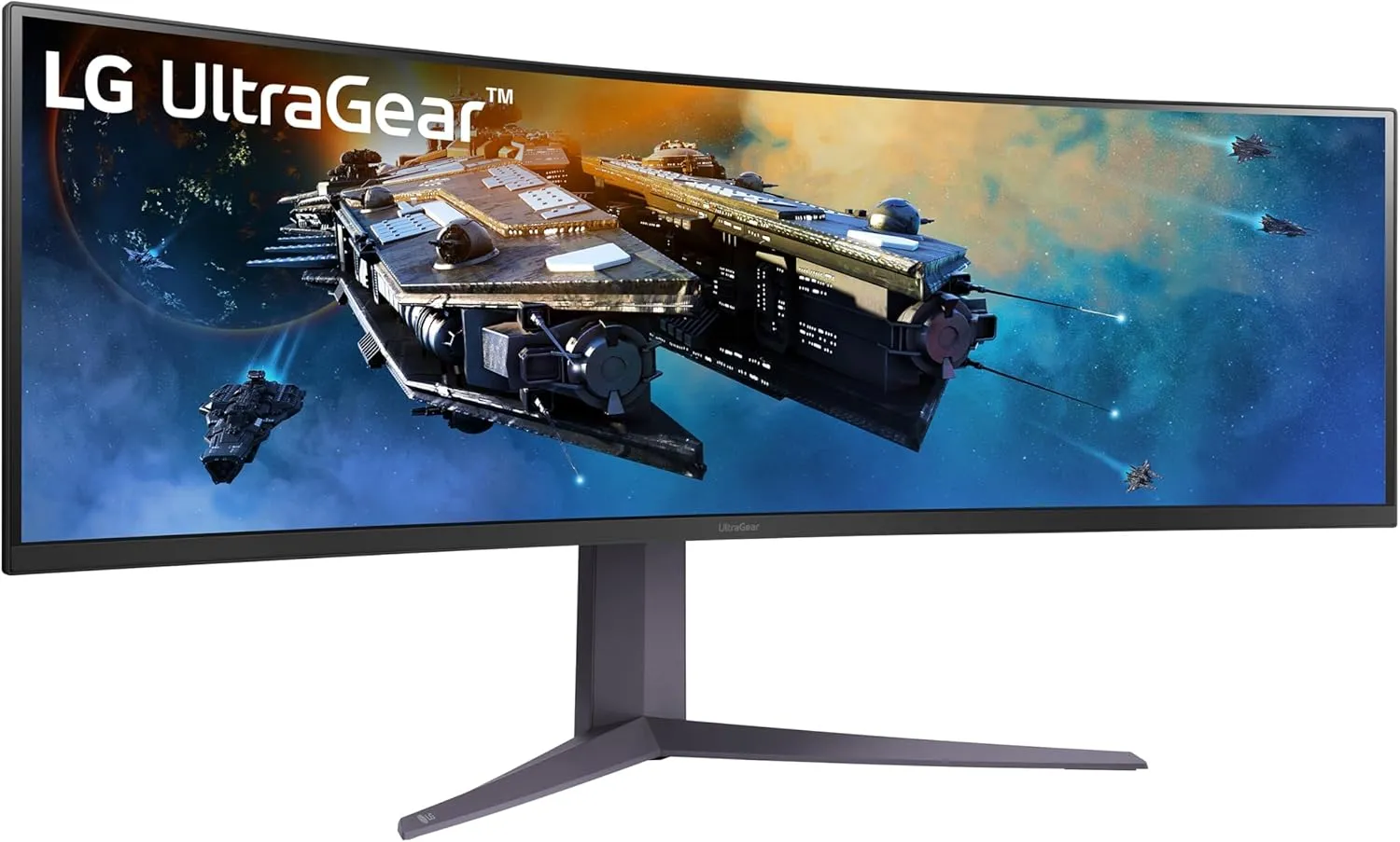 LG 45GR75DC-B Ultragear Curved Gaming Monitor 45-Inch 32:9 Dual QHD 1ms 200Hz VESA DisplayHDR 600 with DCI-P3 95% AMD FreeSync Premium Pro Enhanced Gaming GUI DTS HP:X 3-Way Adjustable Stand - Black
