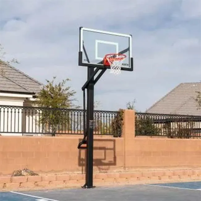 Lifetime 60" Mammoth Adjustable Tempered Glass Bolt-Down In-Ground Basketball Hoop