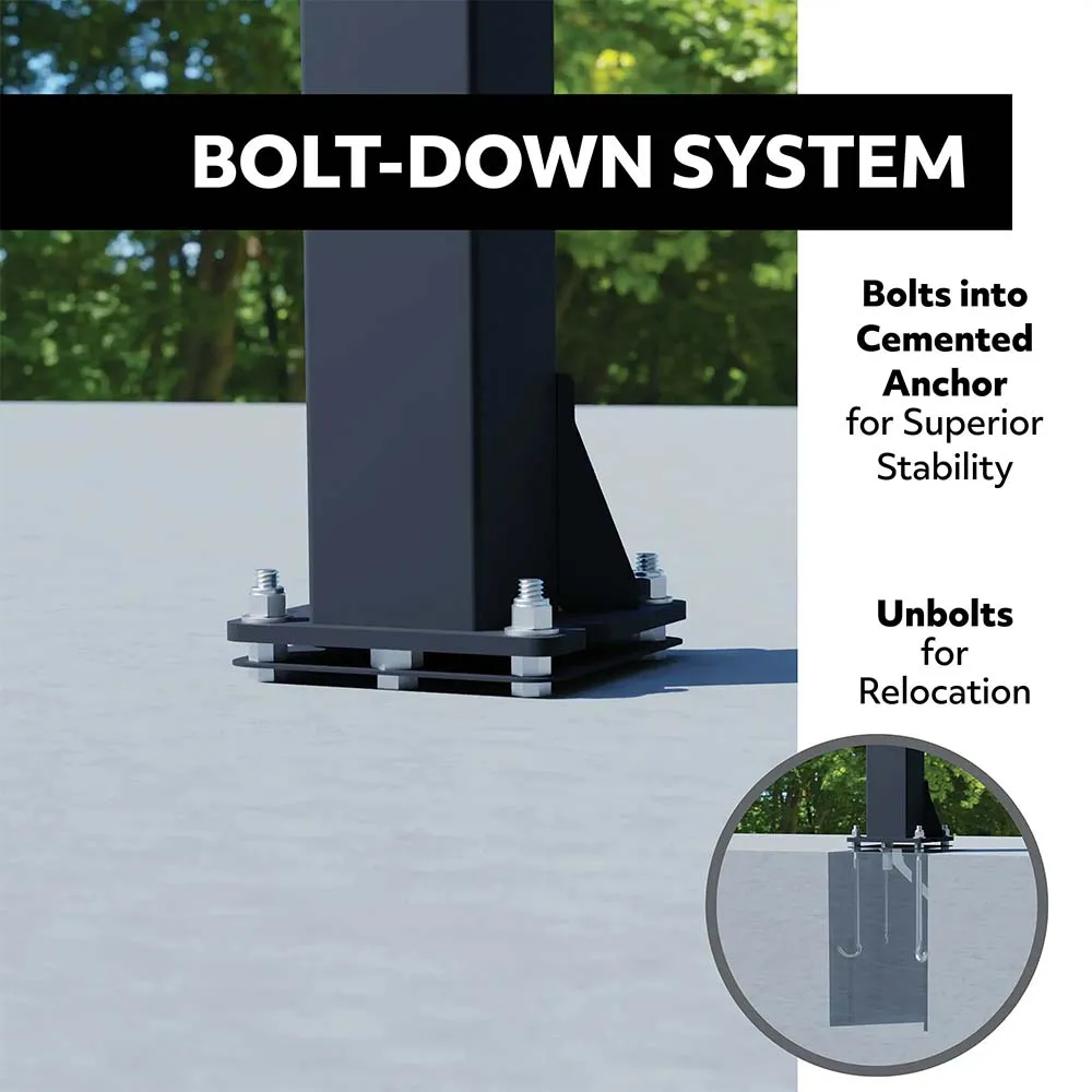 Lifetime 72" Mammoth Adjustable Tempered Glass Bolt-Down In-Ground Basketball Hoop