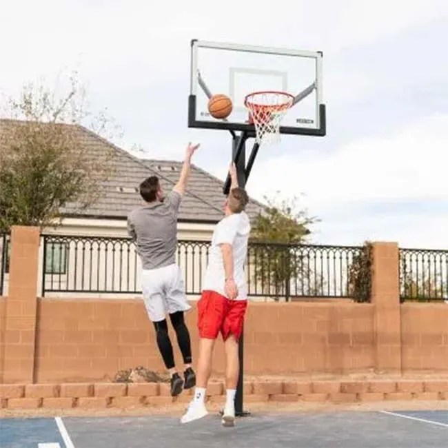 Lifetime 72" Mammoth Adjustable Tempered Glass Bolt-Down In-Ground Basketball Hoop
