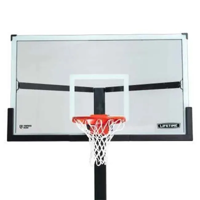 Lifetime 72" Mammoth Adjustable Tempered Glass Bolt-Down In-Ground Basketball Hoop