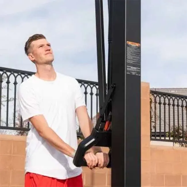 Lifetime 72" Mammoth Adjustable Tempered Glass Bolt-Down In-Ground Basketball Hoop