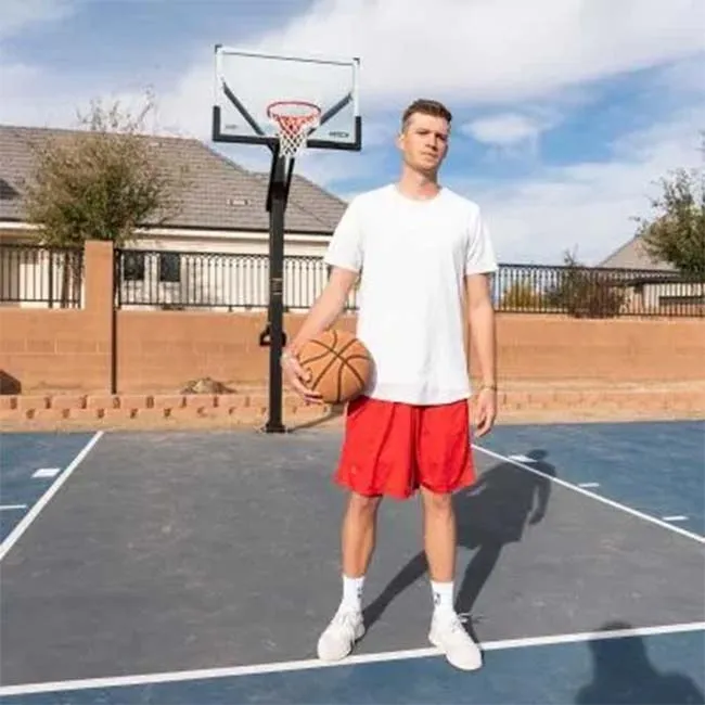 Lifetime 72" Mammoth Adjustable Tempered Glass Bolt-Down In-Ground Basketball Hoop