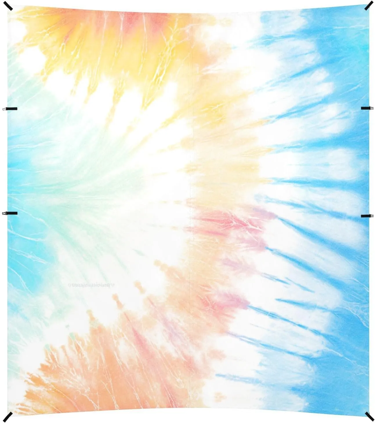 Lightgrey Tie-dye Background Vibrant Colors and Swirling Patterns Tie-dye Beach Tent UPF50  Protection Waterproof Large Sun Shelter with Sandbags, Sand Shovel, Poles for Family Travel
