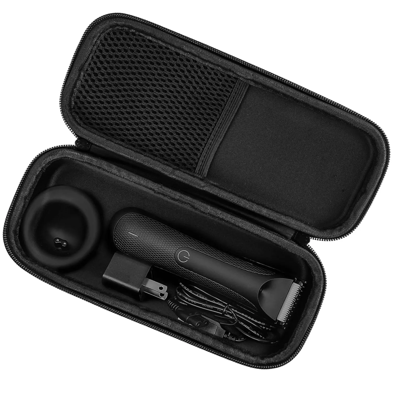 Linkidea Men's Body Trimmer Travel Case, Compatible with Manscaped Lawn Mower 3.0, 4.0, 5.0, Groin & Body Shaver, Portable Storage Bag for Grooming Kit, Compact Travel Organizer (Black)