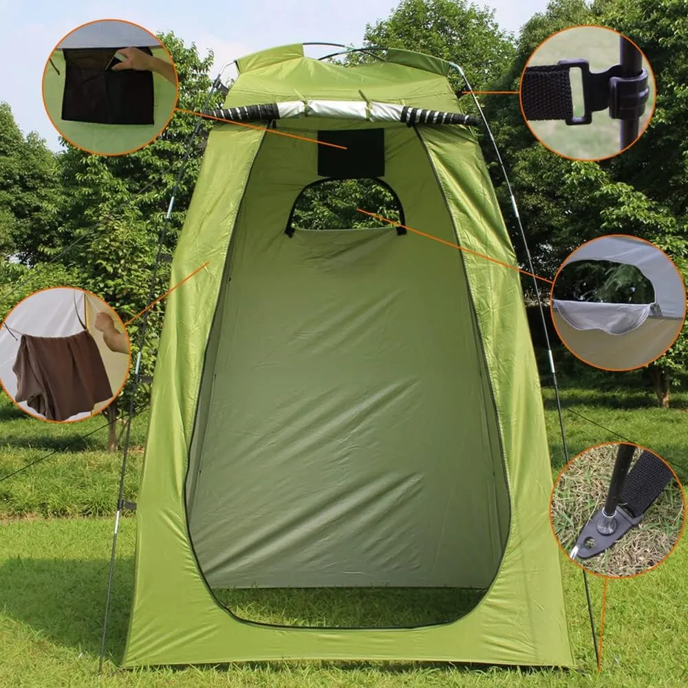 Lixada Outdoor 6FT Quick Set Up Privacy Tent, Toilet, Camp Shower, Portable Changing Room for Camping Shower Biking Toilet Beach