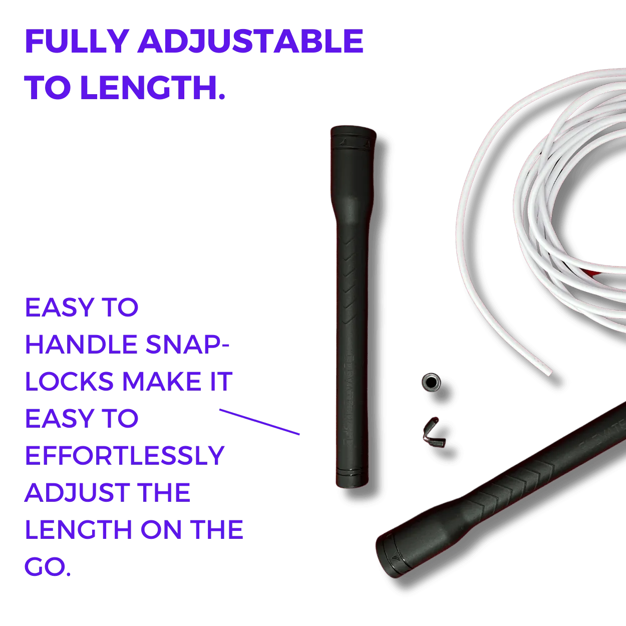 Long Handle Jump Rope (Black Olive)