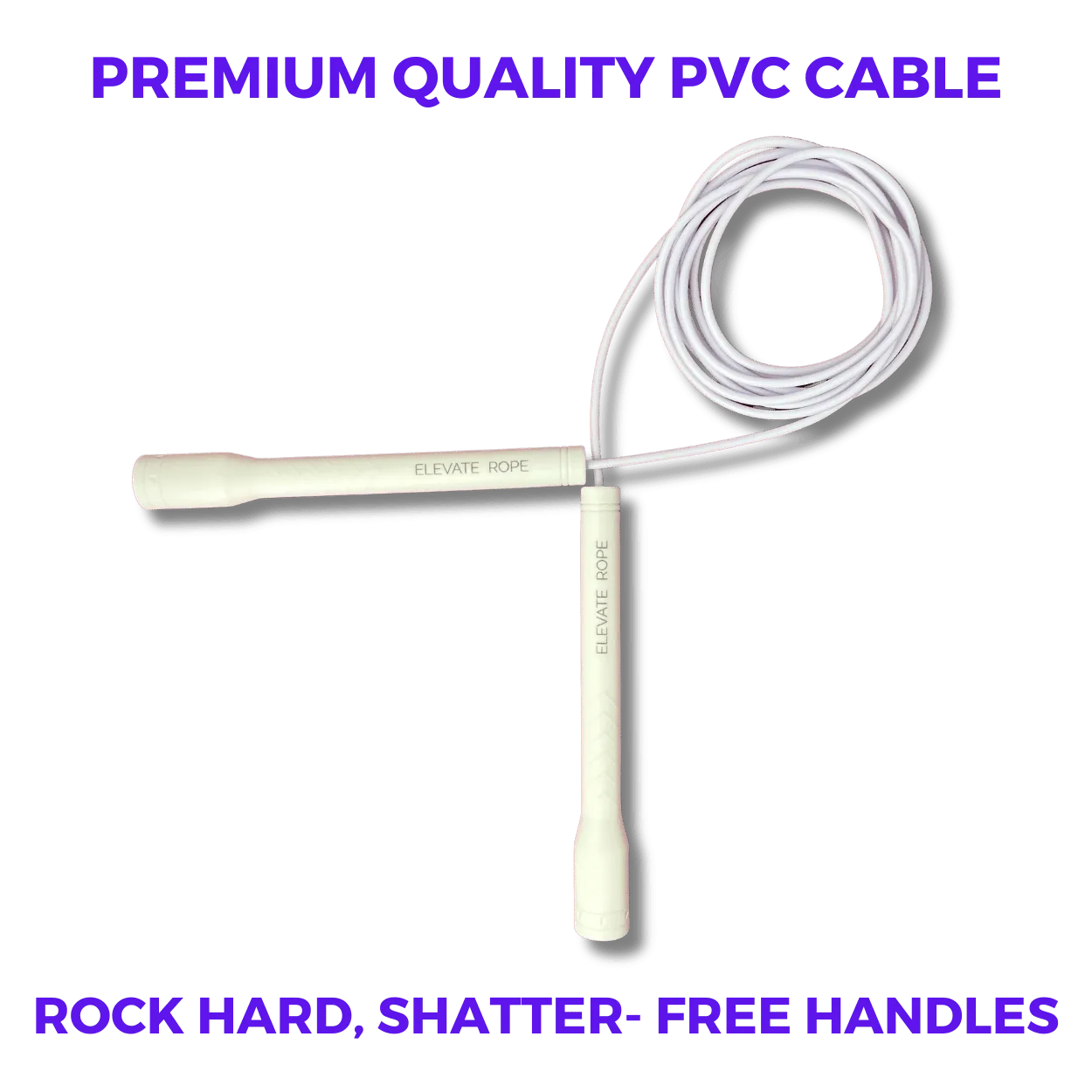 Long Handle Jump Rope (White Coconut)