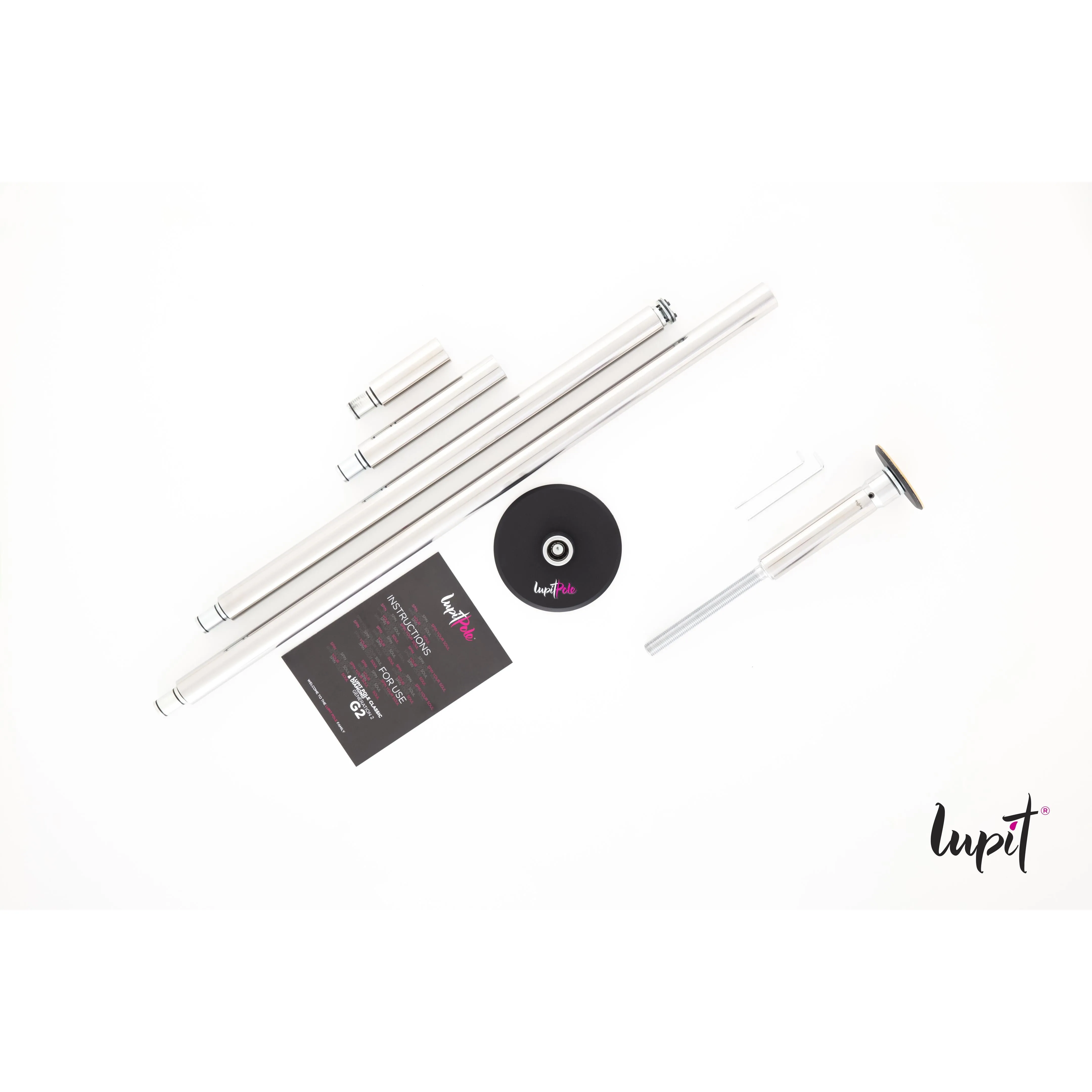 LUPIT Classic Pole Dance Bar 230-180 cm 42/45mm with Standard Locking