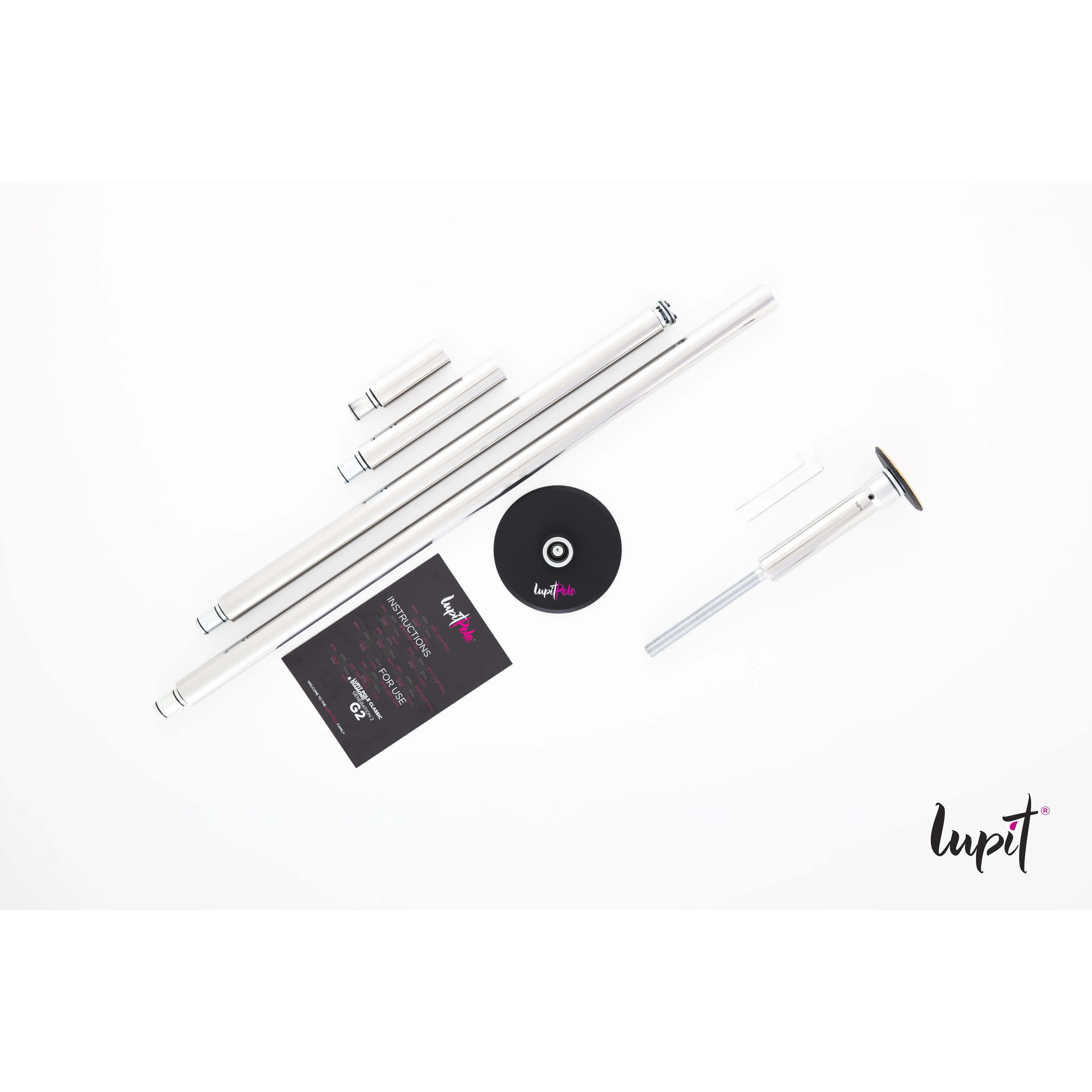 LUPIT Classic Pole Dance Bar 230-180 cm 42/45mm with Standard Locking