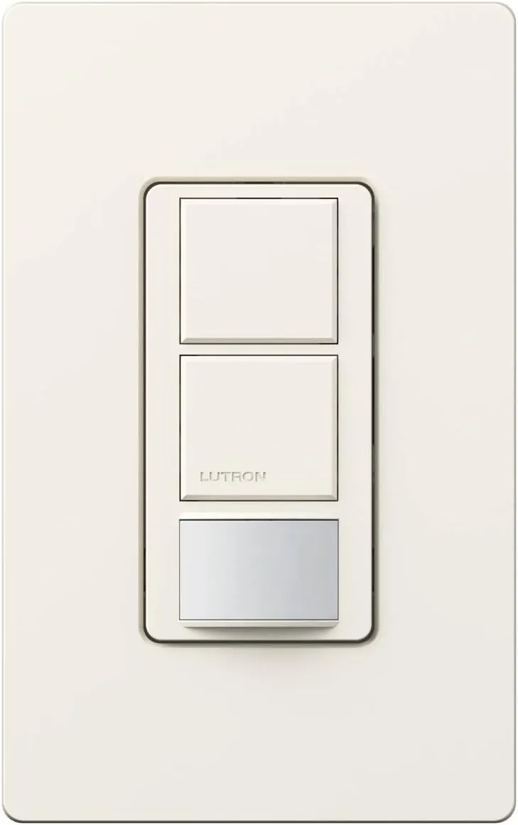 Lutron MS-OPS6-DDV-BI Maestro 6-Amp Single Pole Dual Circuit Occupancy Sensing Switch, Biscuit