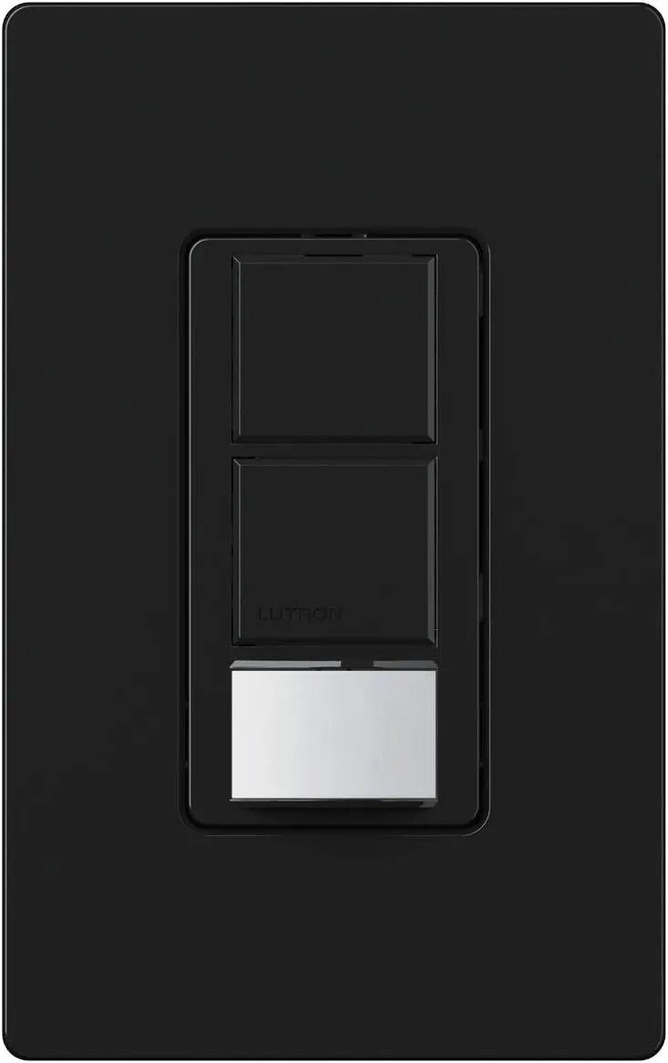 Lutron MS-OPS6-DDV-BL Maestro 6 Amp Single Pole Dual Sensing Switch Electrical Distribution Switcher, Black