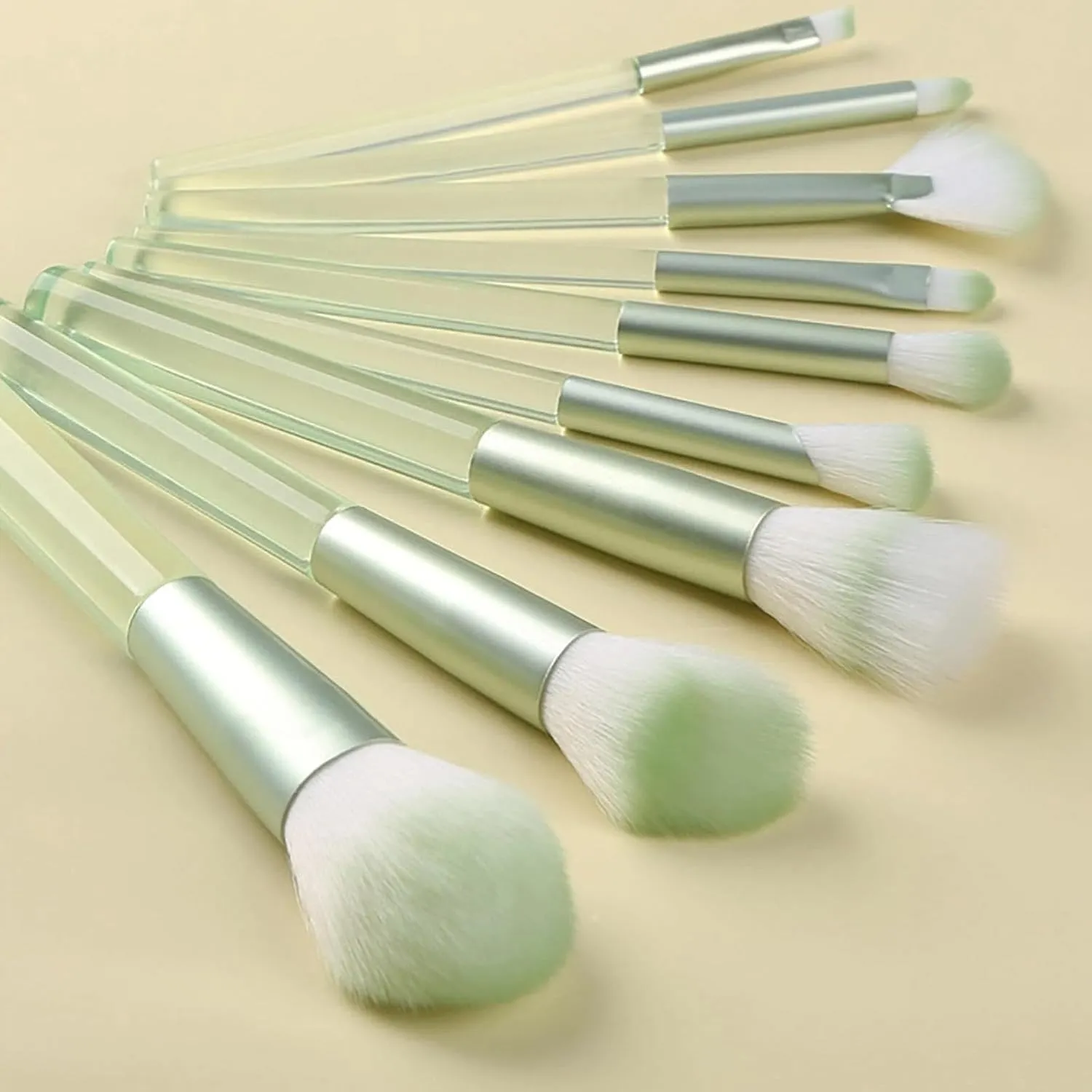 Makeup Brush Set with Organizer Bag, 9 Pcs Synthetic Premium Flat Foundation Brush,Concealer Blending Powder Contour Eyeshadow Eyeliner Brush,Birthday Gifts for Women