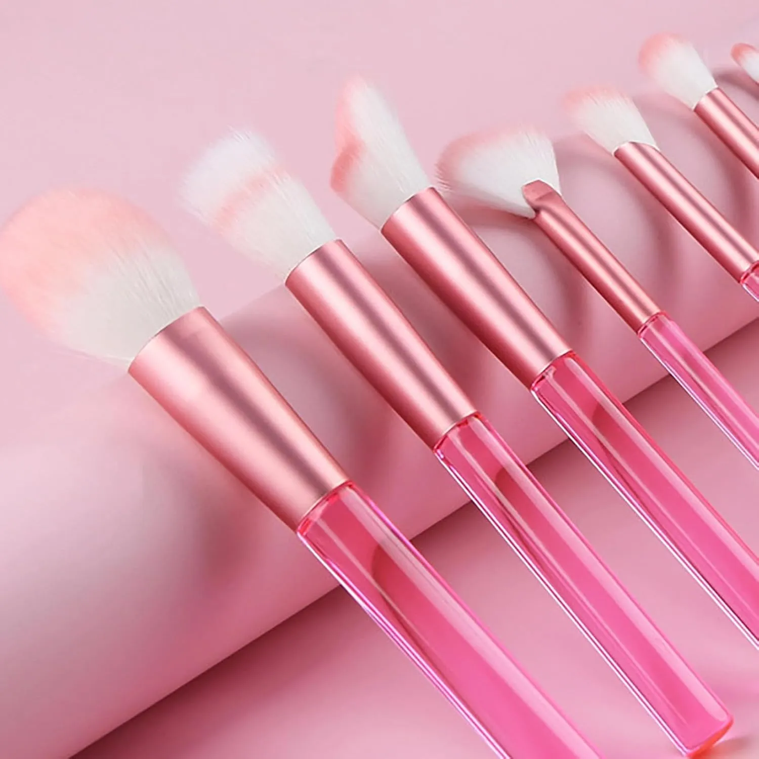 Makeup Brush Set with Organizer Bag, 9 Pcs Synthetic Premium Flat Foundation Brush,Concealer Blending Powder Contour Eyeshadow Eyeliner Brush,Birthday Gifts for Women