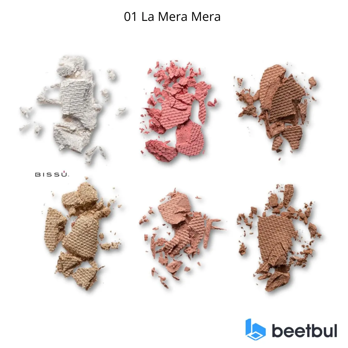 Makeup Kit Bissú 6‑Color Palette   Velvet Puff   2 Finger Puffs   Makeup Sponge   Exfoliating Sponge (4 Styles) (01 Mera Mera)