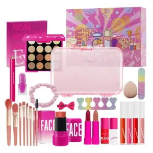 Makeup Sets | 26 Pieces Eyeshadow Palette Blush Stick Lipstick Set - Smudge-Proof Cosmetics for Stage Theater Photoshoot Travel Dance