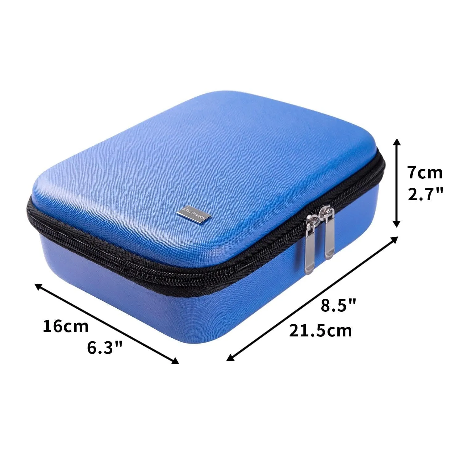 Maniology Deluxe Stamping Plates and Polish Holder Case (Lilac Dream, Jet Black, Cobalt Blue), Nail Accessories Organizer (Cobalt Blue)