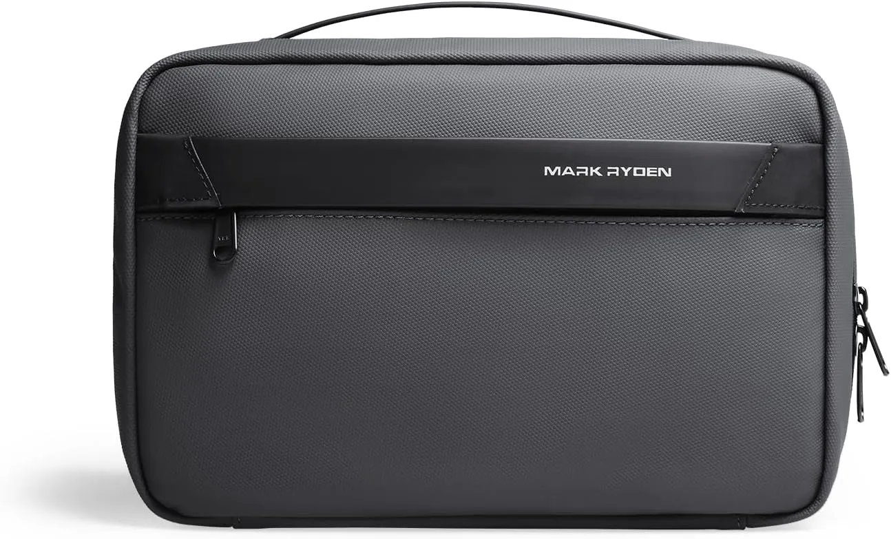 MARK RYDEN Toiletry Bag for Men, Travel Toiletry Organizer Dopp Kit Water-resistant Shaving Bag for Toiletries Accessories (Dark Grey)
