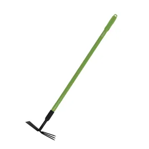 Martha Stewart MTS-TECH Telescoping Cultivator and Culti-Hoe Combo,3-Prong Tool