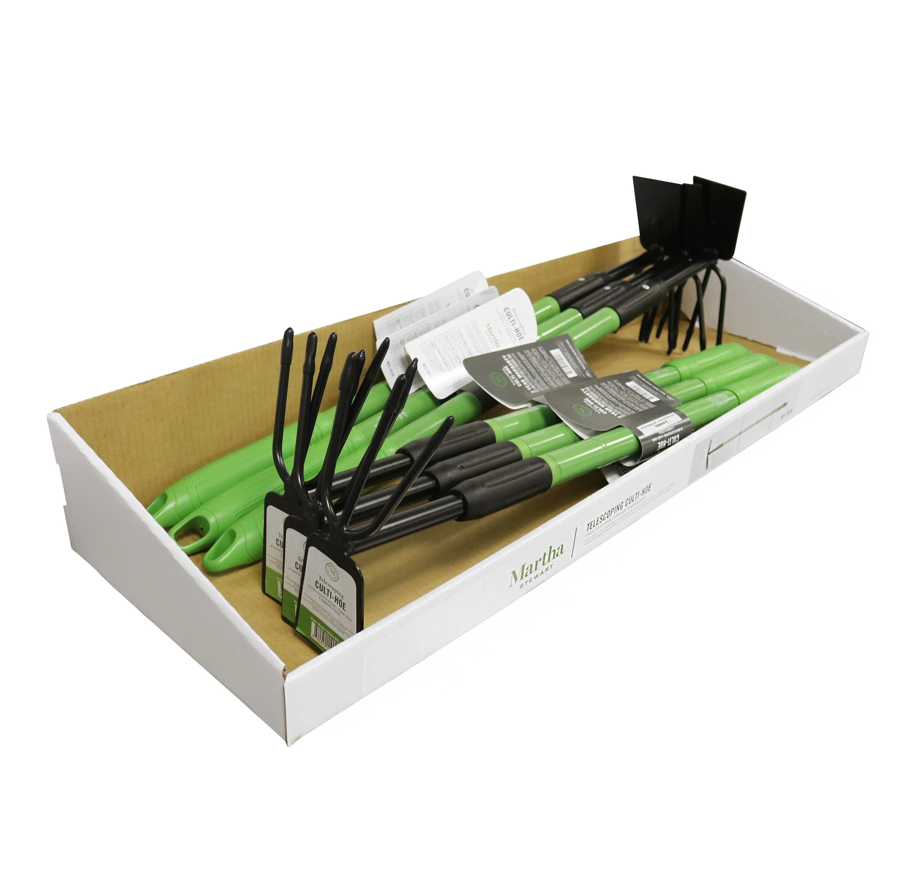 Martha Stewart MTS-TECH Telescoping Cultivator and Culti-Hoe Combo,3-Prong Tool