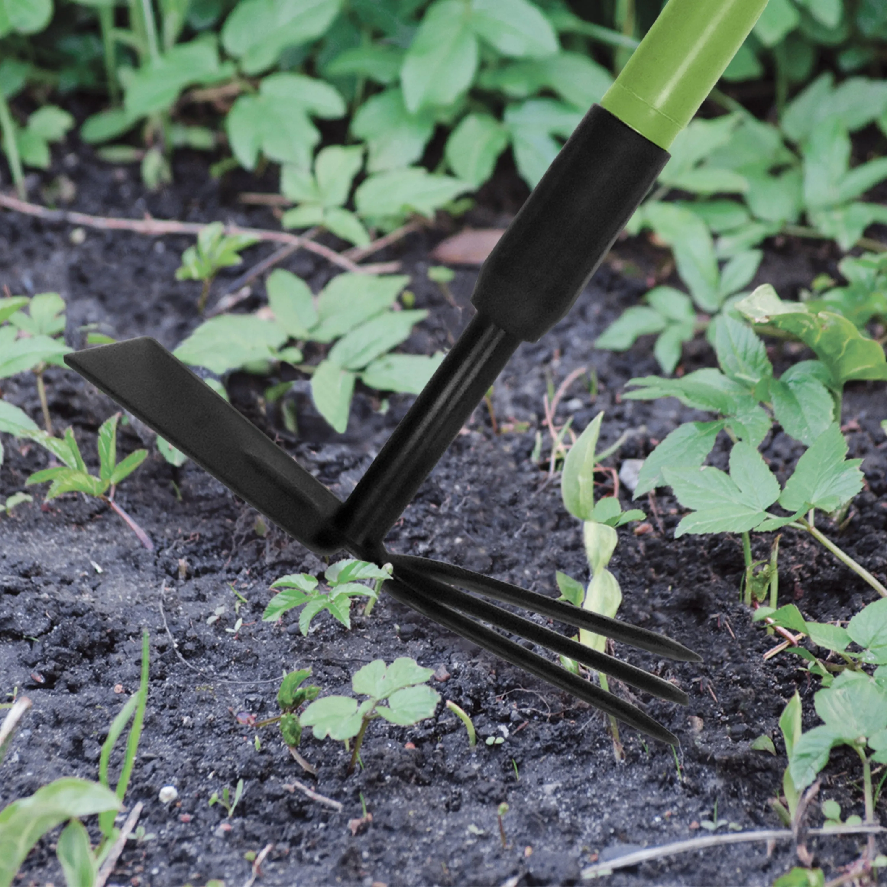 Martha Stewart MTS-TECH Telescoping Cultivator and Culti-Hoe Combo,3-Prong Tool