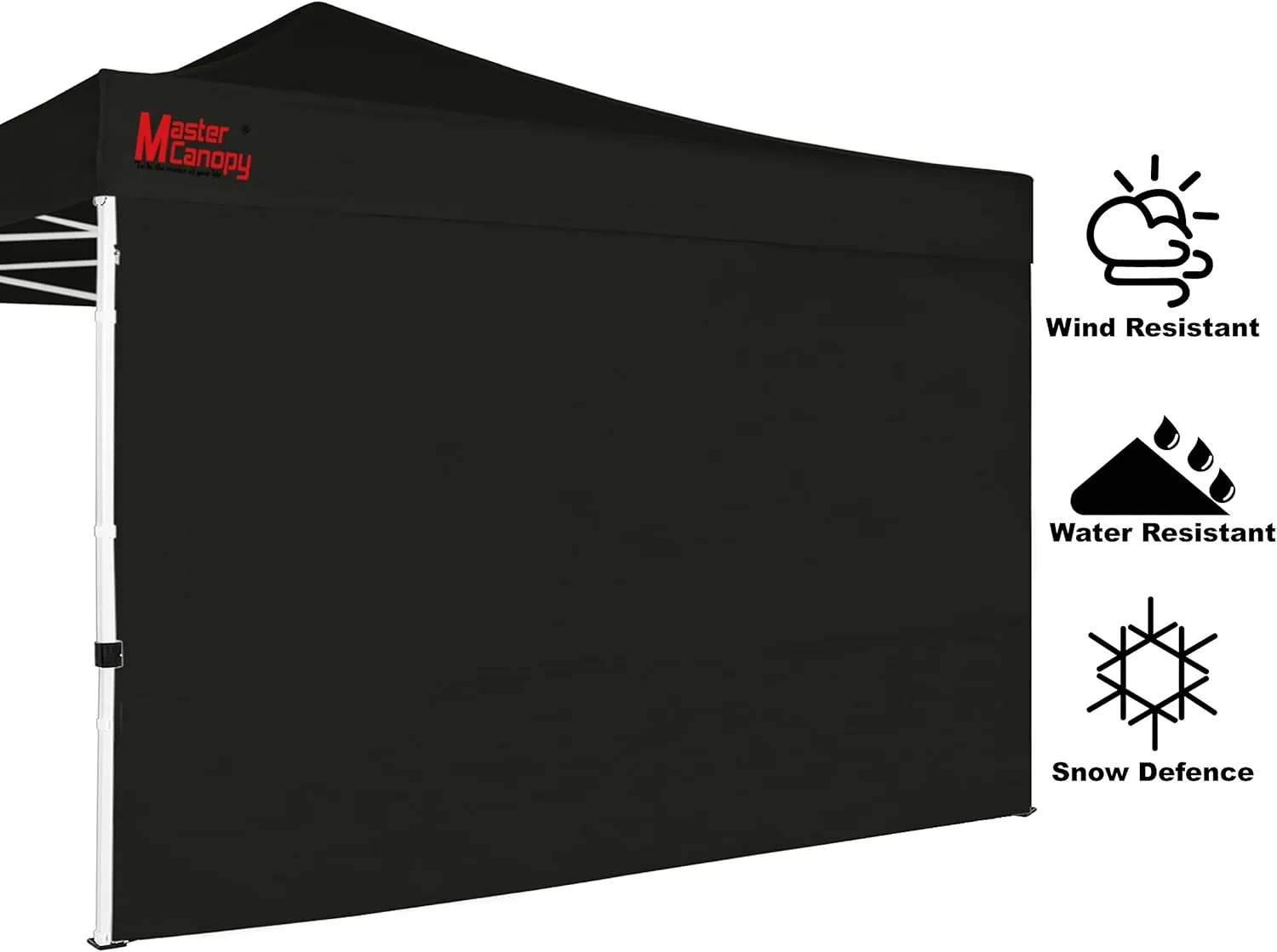 MASTERCANOPY Instant Canopy Tent Sidewall for 12x12 Pop Up Canopy, 1 Piece, Black