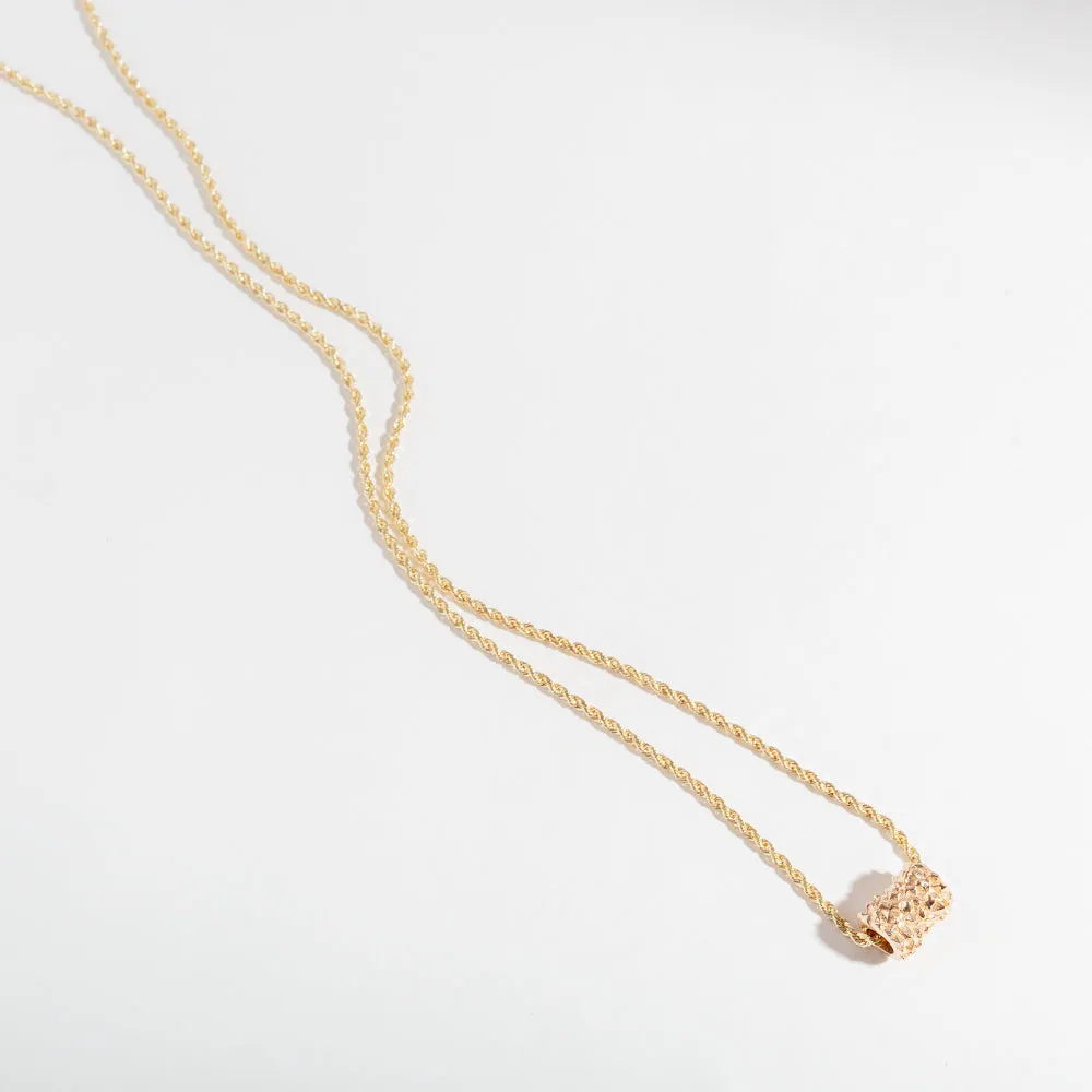MATRIX BEAD NECKLACE | 14K GOLD