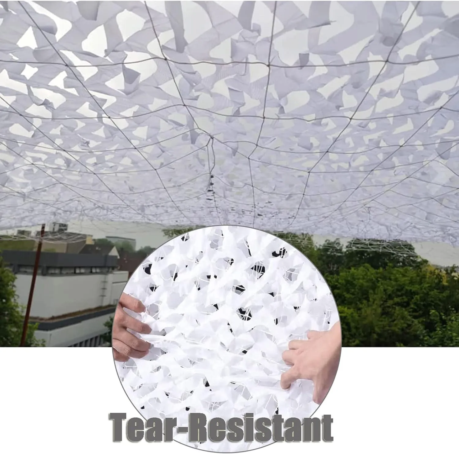 Military Camouflage Netting,4x6m,3x8m (White) Camping Camo Net,Uv Protection Shade Mesh,for Hunting,Shooting,Tent,Car Cover,Outdoor,Blinds Nets,3x6m(10 * 20ft)