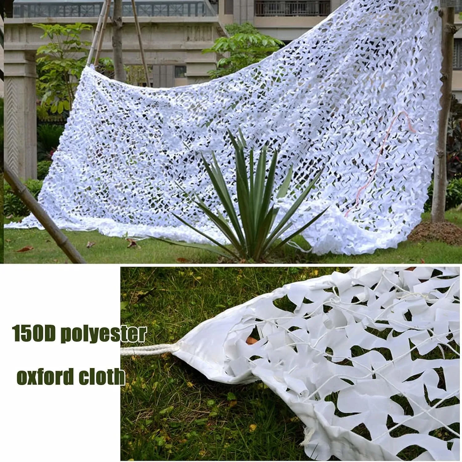 Military Camouflage Netting,4x6m,3x8m (White) Camping Camo Net,Uv Protection Shade Mesh,for Hunting,Shooting,Tent,Car Cover,Outdoor,Blinds Nets,3x6m(10 * 20ft)
