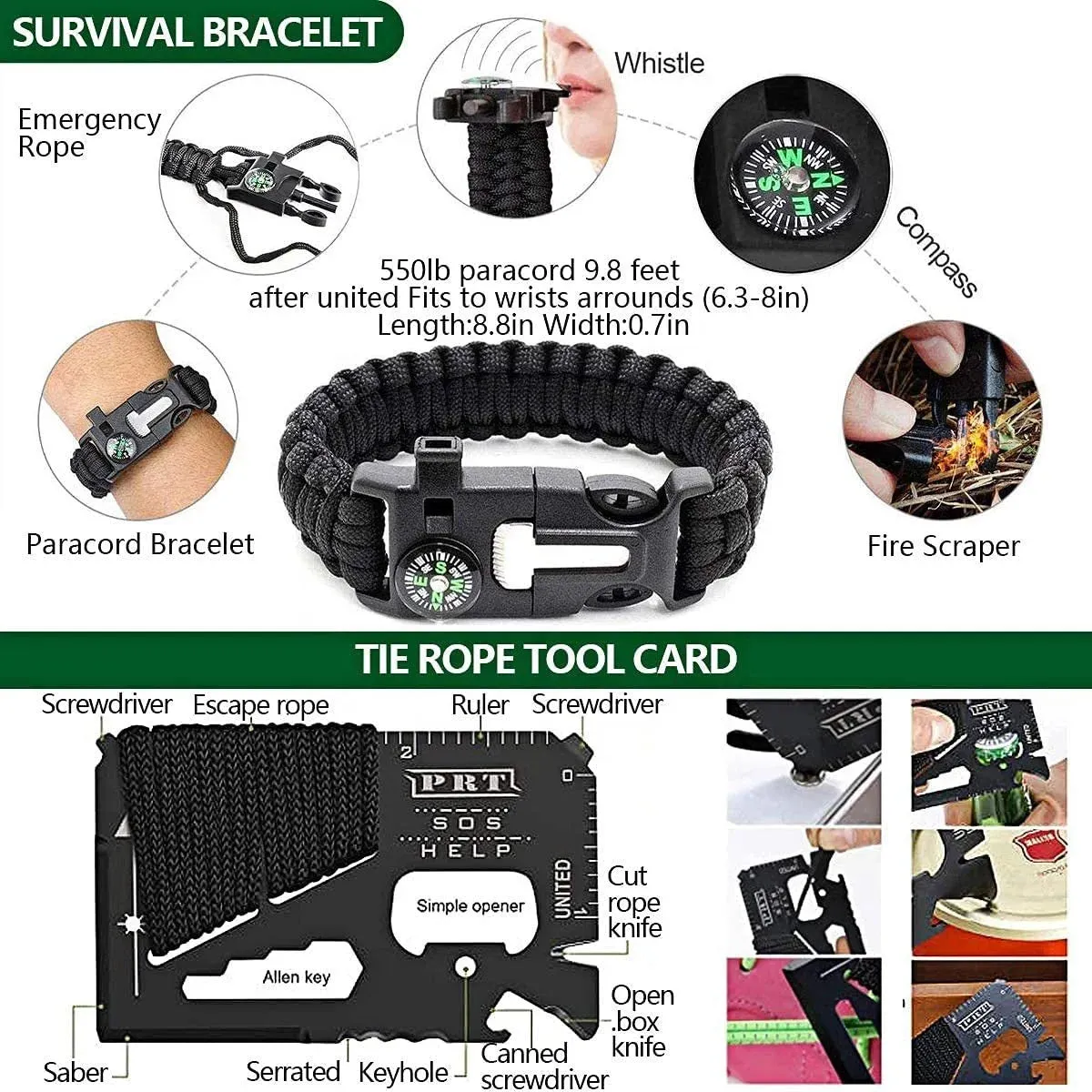 Military Survival Kit | With First Aid Kits| Waterproof