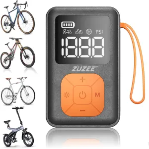 Mini Bike Pump, 150 PSI Portable Bicycle Pump with Gauge, 3X Faster & Auto Stop & Brushless Motor, Electric Bike Tire Pump with Presta and Schrader Valve for Road Bike, MTB, Motorcycle, Ball,etc