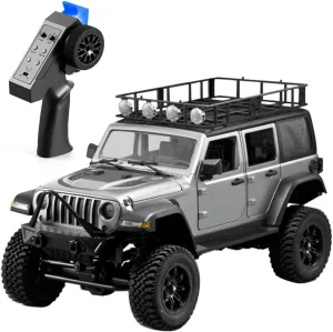 MN-128 RC Cars Jeep 1/12 RC Crawler 2.4G RC Jeep RC Rock Crawler RC Truck 4x4 RC Car Vehicle Model (RTR Version/Grey)
