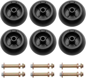 Mower Anti Scalp Deck Wheel Kit Set of 6 Compatible with Bad Boy 022-5234-98 Exmark 103-4051 103-7263 & Many Bore 5/8" Wheel Size