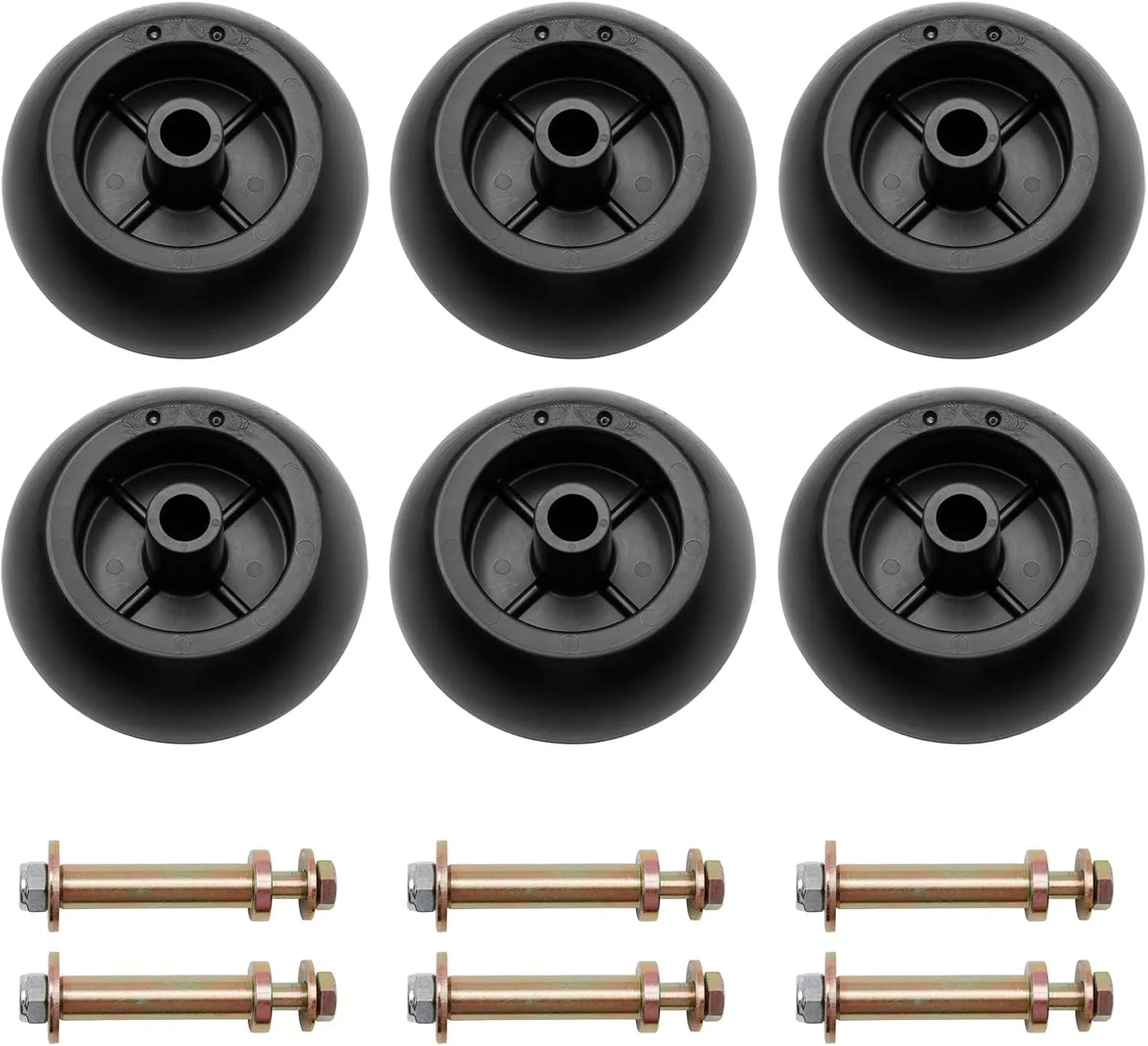 Mower Anti Scalp Deck Wheel Kit Set of 6 Compatible with Bad Boy 022-5234-98 Exmark 103-4051 103-7263 & Many Bore 5/8" Wheel Size
