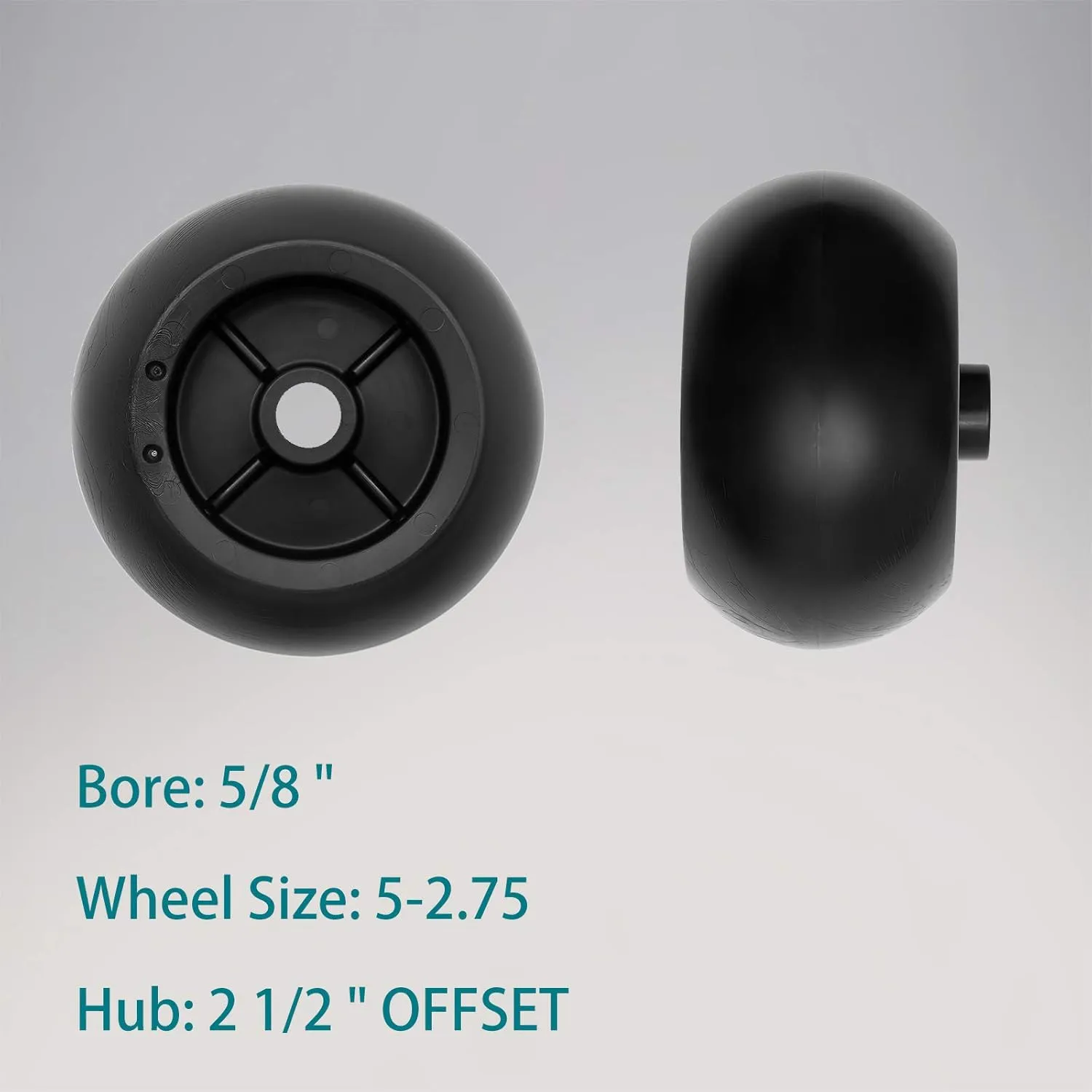 Mower Anti Scalp Deck Wheel Kit Set of 6 Compatible with Bad Boy 022-5234-98 Exmark 103-4051 103-7263 & Many Bore 5/8" Wheel Size