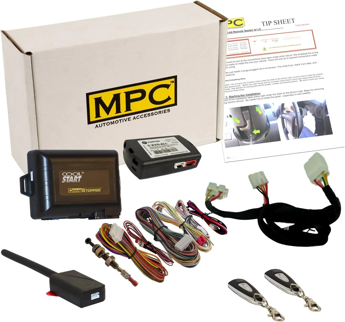 MPC Remote Start Kit Compatible with Kia Optima 2016-2020 | Gas | Semi Plug-n-Play with T-Harness | Includes (2) 1-Button Remotes - Up to 1,500 ft Range | Premier USA Tech Support