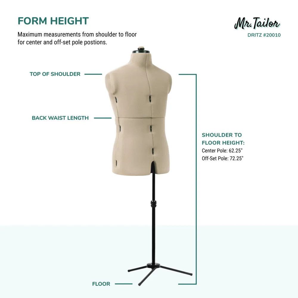 Mr. Tailor Adjustable Male Form