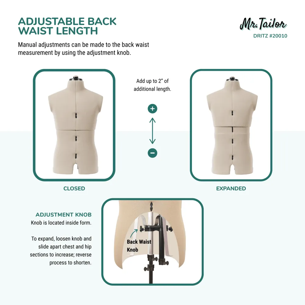 Mr. Tailor Adjustable Male Form
