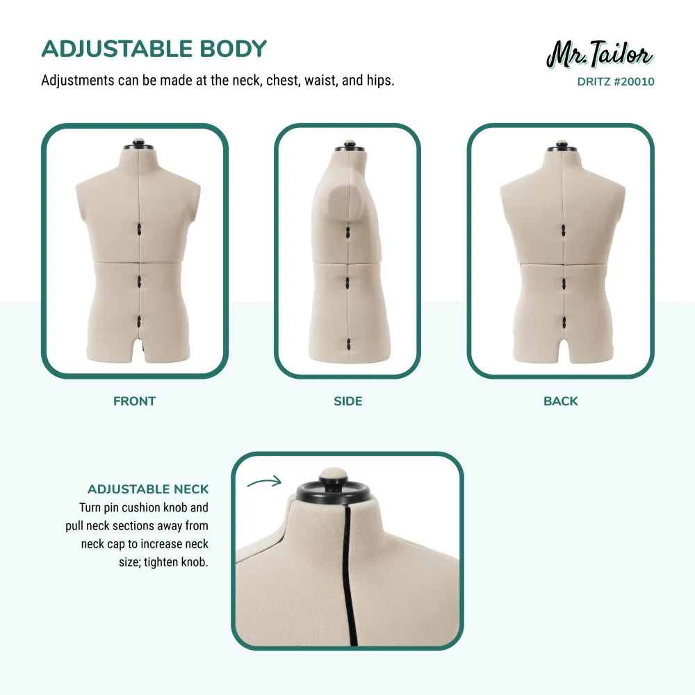 Mr. Tailor Adjustable Male Form