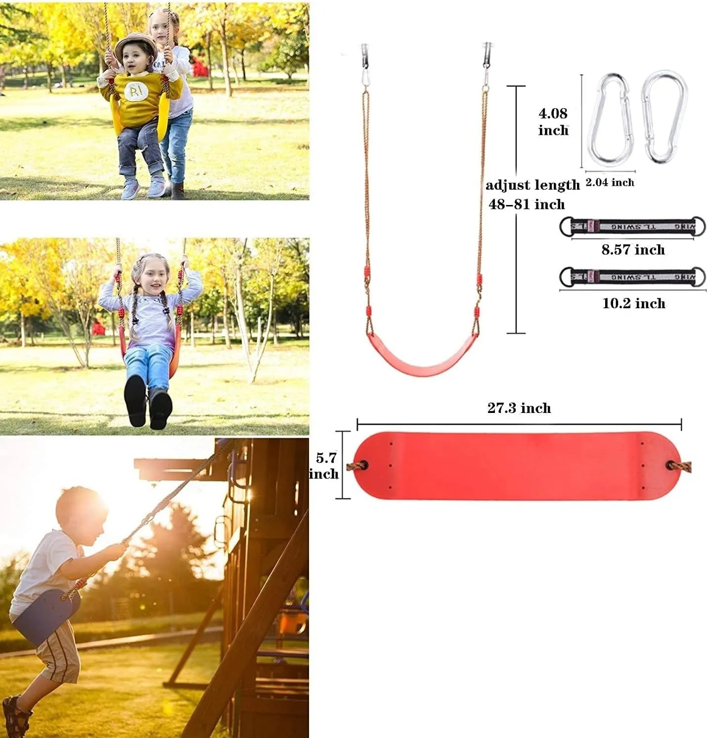 Multi-Use NO Need Punch Adjustable Doorway Swing Set,Trapeze Bar,Fits 24 to 36 inch door frames,Load-bearing 400Lbs,Simple Install, Safe Lock，for Exercise and Child Play